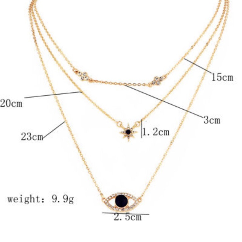 Stars in Her Eyes 3 Layered Pendant - Picture 6 of 6